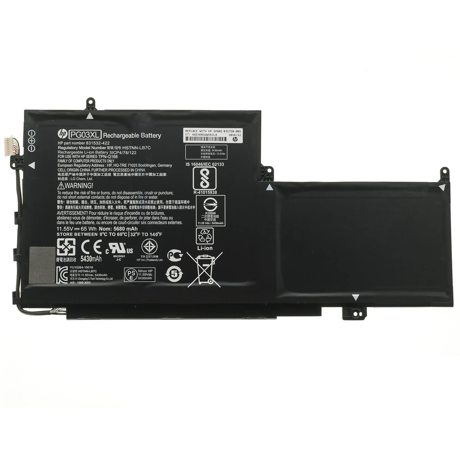 Батарея HP Pavilion Gaming 15-DK, Spectre X360 15-AP, 15T-AP PG03XL